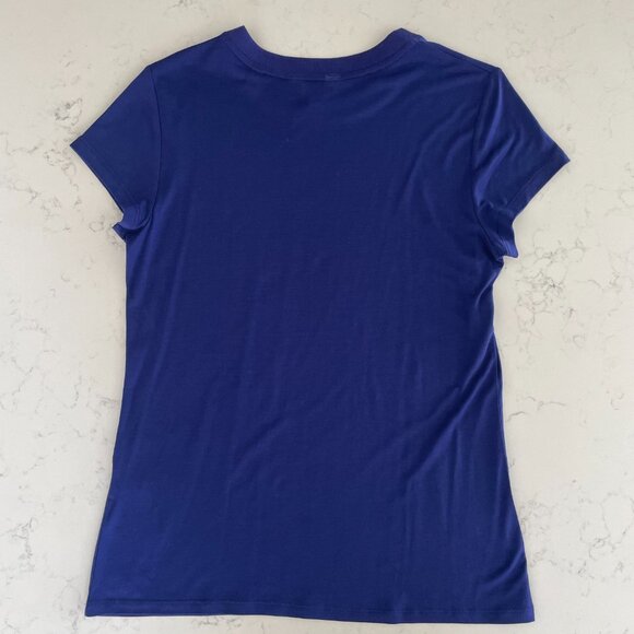 Ted Baker London Short Sleeve Crew Neck 100% Lyocell Top Bold Purple US 4-6/10UK - Picture 6 of 10